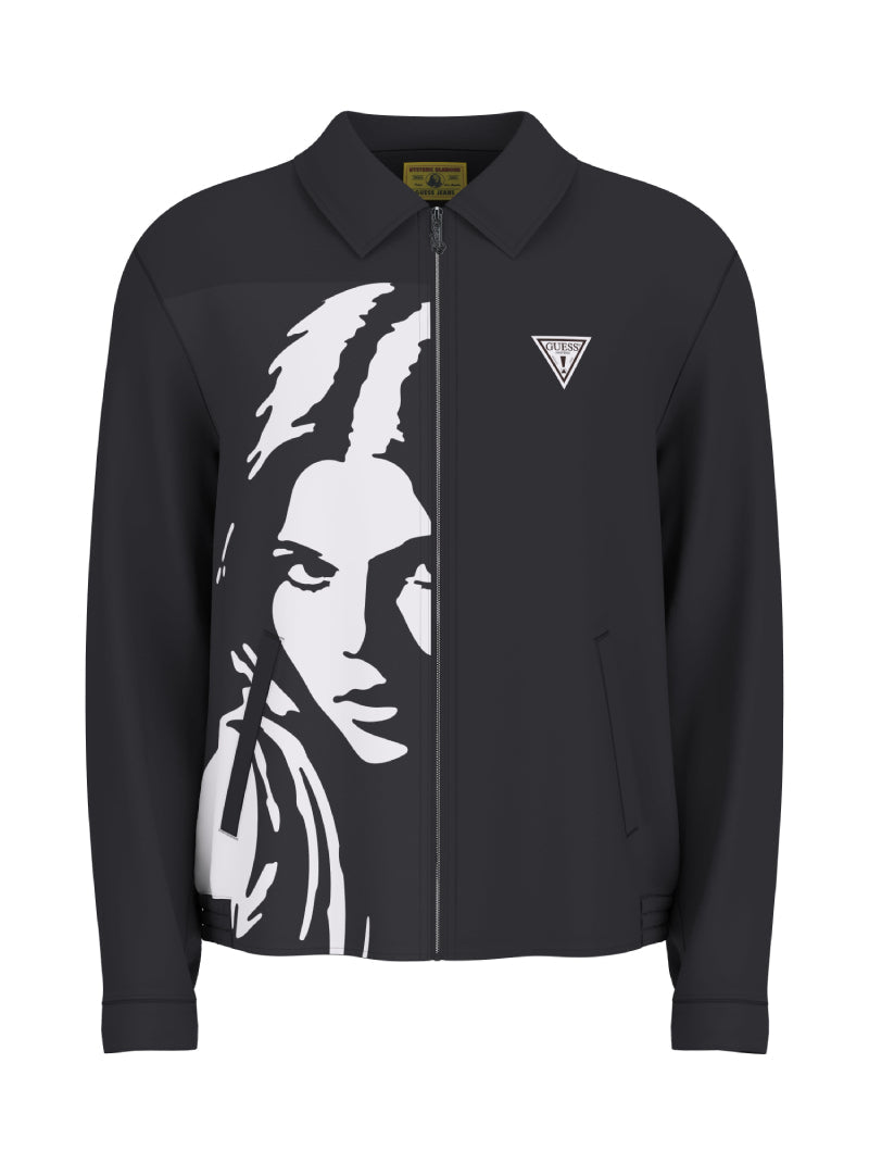 เสื้อแจ๊คเก็ตผู้ชาย Guess Jeans X Hg Portrait Graphic Zip Jacket